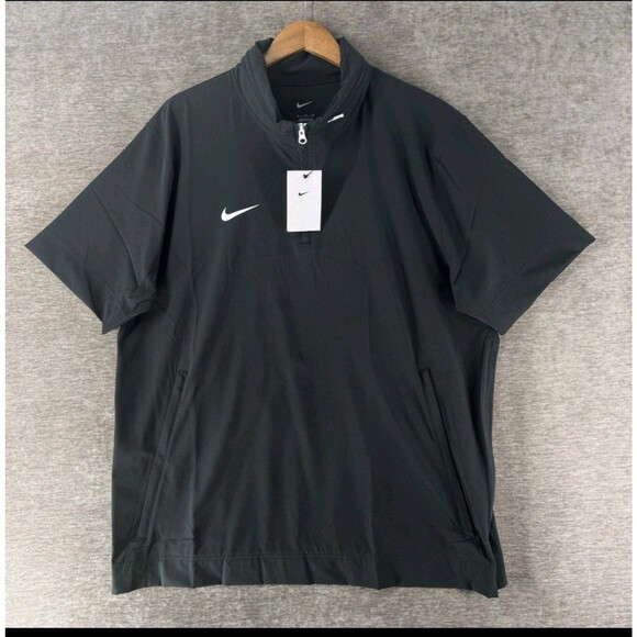 Nike Football Coaches Sideline 1/4 Zip Hooded Jacket Black Men’s S FJ9548-010 - Picture 1 of 4